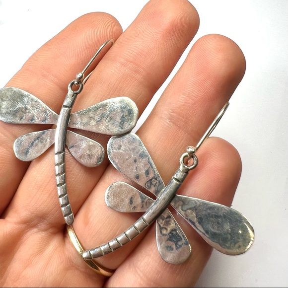 Super Pretty Dragonfly Earrings and Pendant Set Sterling Silver - Picture 6 of 7